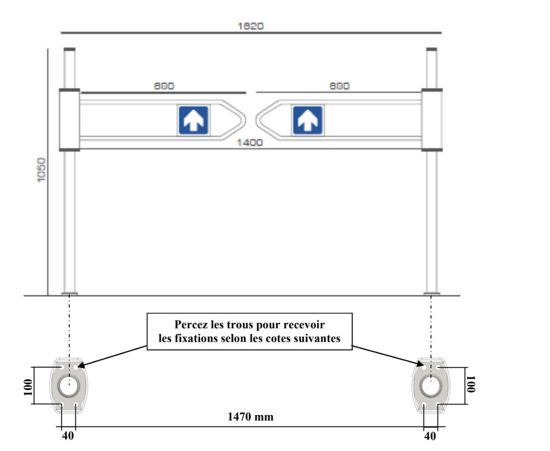 installation portillon fixe